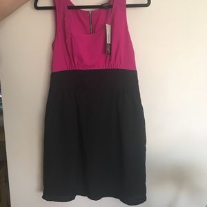 Pink & black dress with pockets!